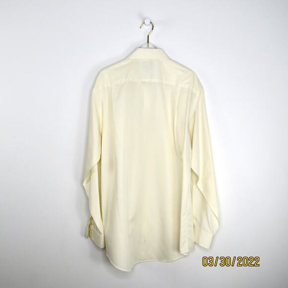 Jos. A. Bank Traveler's Collection Button Down Shirt Yellow Plaid Size 16-34 - Picture 3 of 5